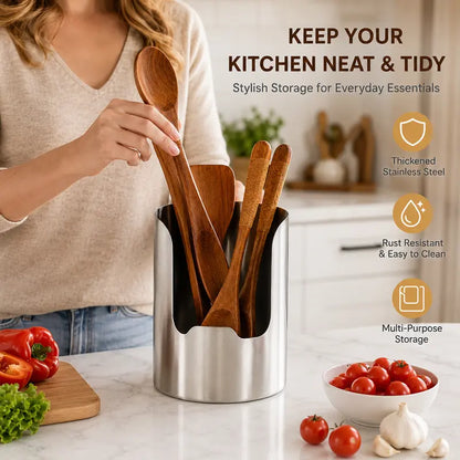 Keep Your Kitchen Neat & Tidy with Premium Stainless Steel Utensil Holder | Buy 1 Get 1 Free