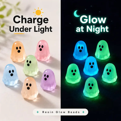 Glow-in-the-Dark Mini Resin Ghost Beads | Buy 1 Get 1 Free
