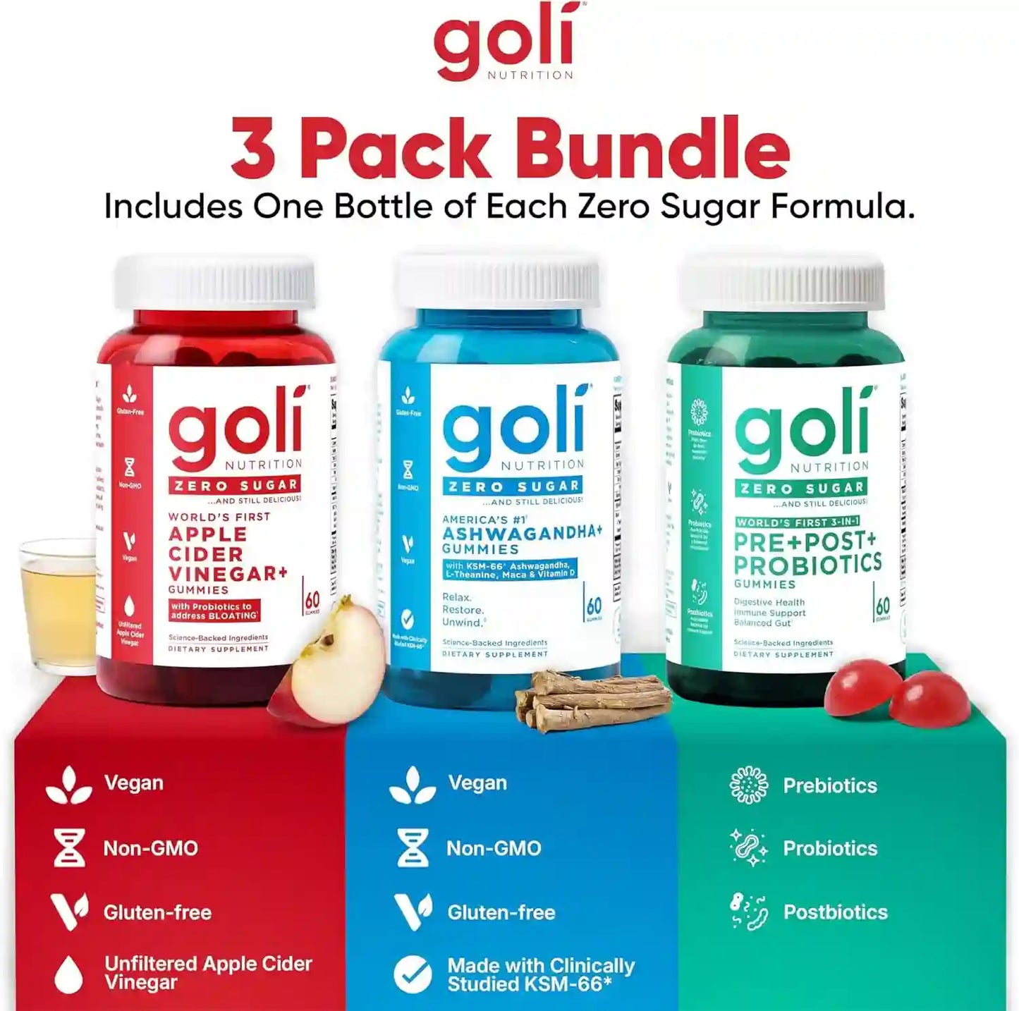 Gummies – Zero Sugar Triple Formula For Complete Gut Health & Stress Relief