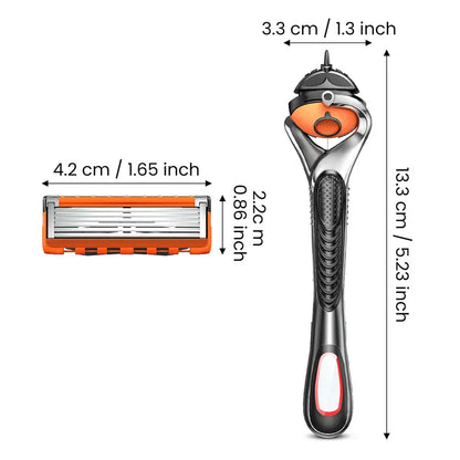 Ultra-Smooth Precision Razor Set with Multi-Blade Refill Pack