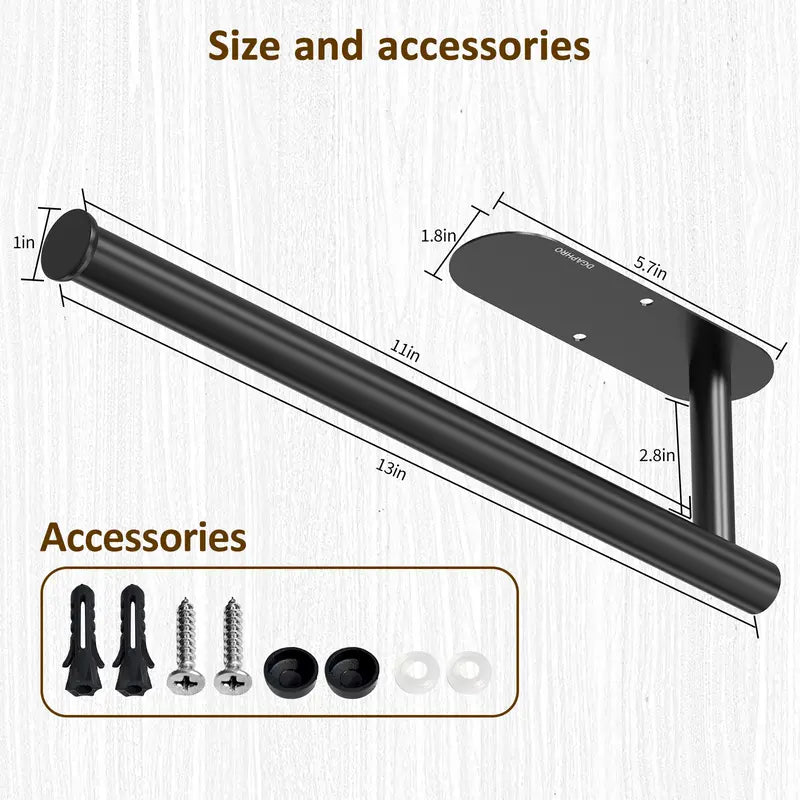 No-Drill Under-Cabinet Stainless Steel Paper Towel Holder for Instant Space-Saving