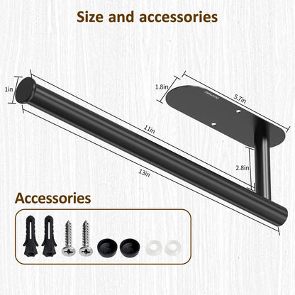 No-Drill Under-Cabinet Stainless Steel Paper Towel Holder for Instant Space-Saving