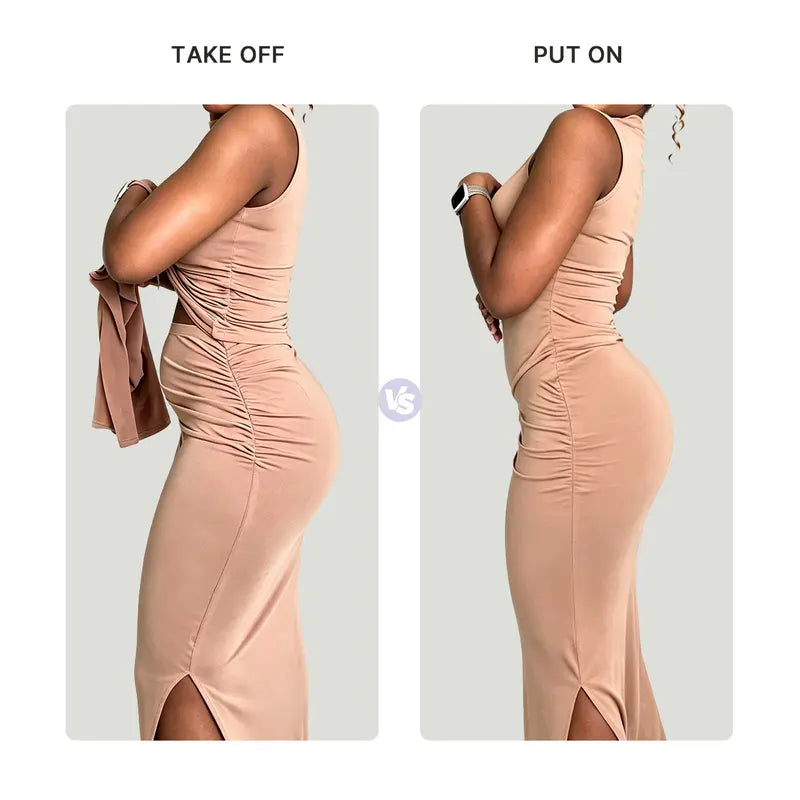 Instant High-Waisted Tummy Control & Anti-Roll Body Shaper Shorts | 2 Pack per Set