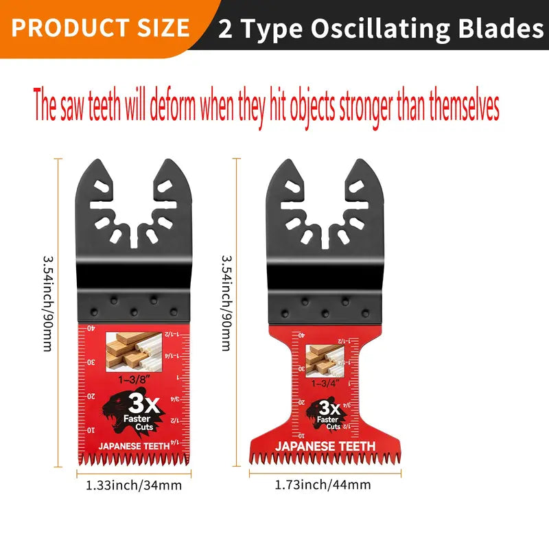 Ultra-Fast Japanese Tooth Oscillating Multitool Saw Blades for Wood & Plastic Cutting