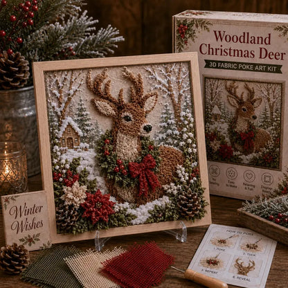 3D Christmas Fabric Poke Art DIY Kit