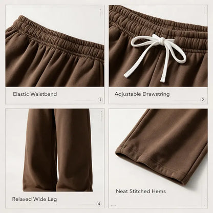Ultra-Soft Wide-Leg Baggy Sweatpants (4-Pack) | Buy 1 Get 1 Free