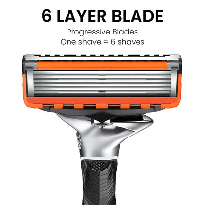 Ultra-Smooth Precision Razor Set with Multi-Blade Refill Pack