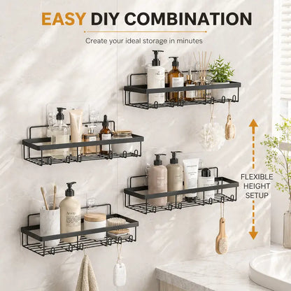 Transform Your Bathroom in Seconds: No-Drill Heavy-Duty Shower Caddy