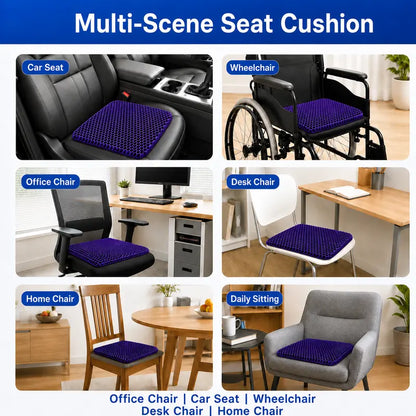 Ergonomic Honeycomb Gel Seat Cushion for Pain Relief & Pressure Release