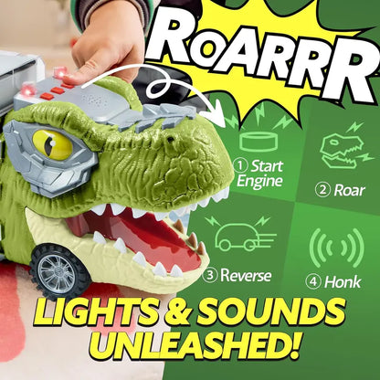 Ultimate Dinosaur Transport Truck Set with Launching Action & Storage Compartments