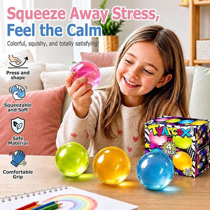 No-Rebound Shapeable Gel Stress Relief Squishy Balls