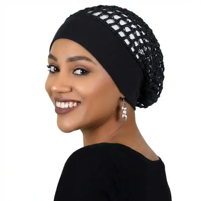 Stretchy Wide-Edge Mesh Hair Net Bonnet for Friction-Free Sleep | 2 Pack per Set