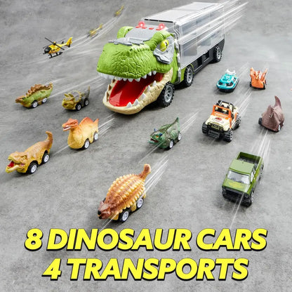 Ultimate Dinosaur Transport Truck Set with Launching Action & Storage Compartments