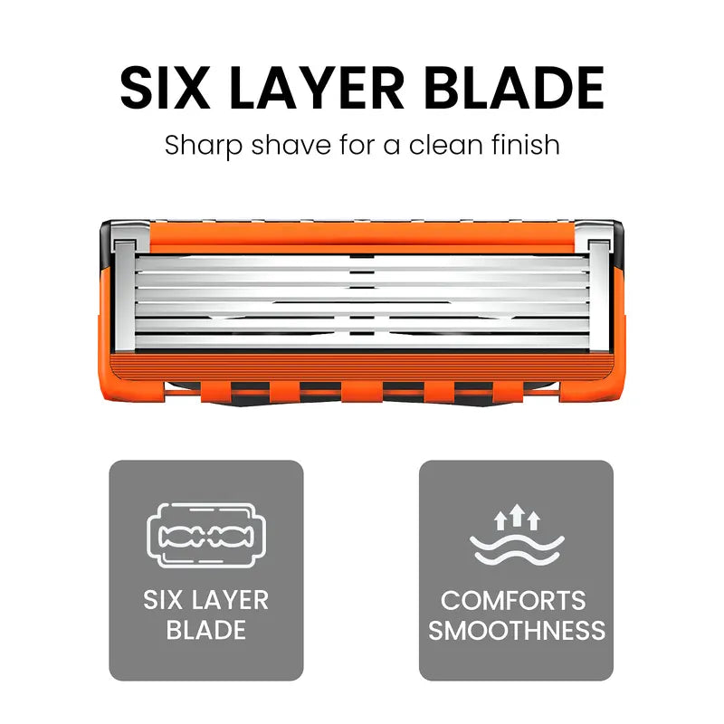 Ultra-Smooth Precision Razor Set with Multi-Blade Refill Pack
