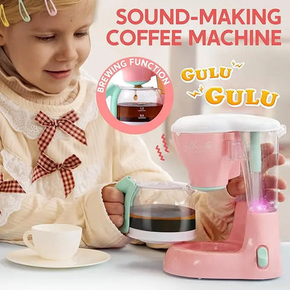 Kids Play Kitchen Appliances Set with Realistic Lights & Sounds