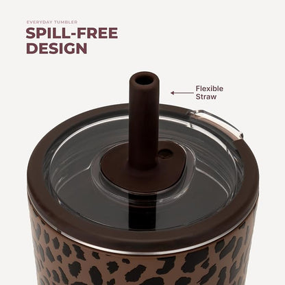 Ceramic-Lined Spill-Proof Leopard Tumbler Cup | Buy 1 Get 1 Free