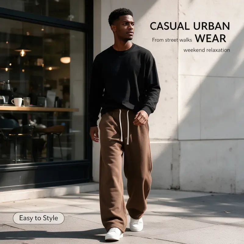 Ultra-Soft Wide-Leg Baggy Sweatpants (4-Pack) | Buy 1 Get 1 Free