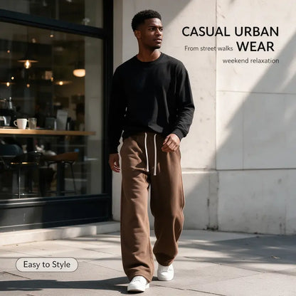 Ultra-Soft Wide-Leg Baggy Sweatpants (4-Pack) | Buy 1 Get 1 Free