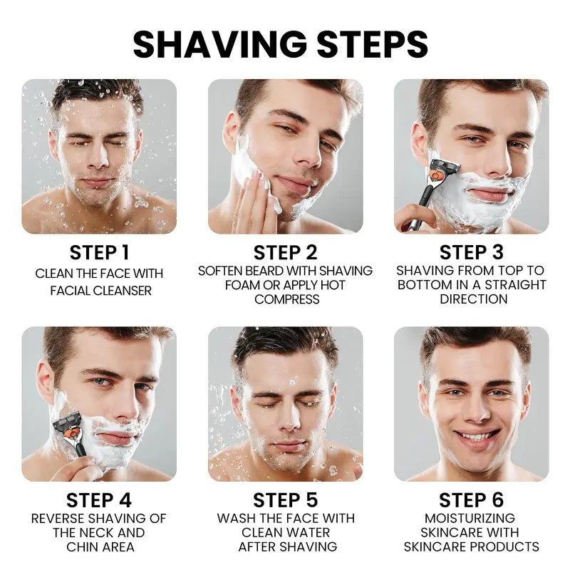 Ultra-Smooth Precision Razor Set with Multi-Blade Refill Pack