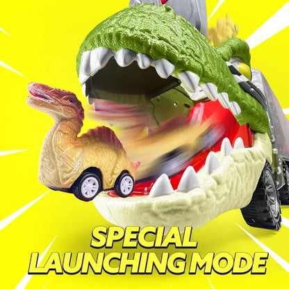 Ultimate Dinosaur Transport Truck Set with Launching Action & Storage Compartments