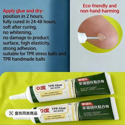 Instant Repair Glue for TPR Squishy Toys | 2 Pack per Set