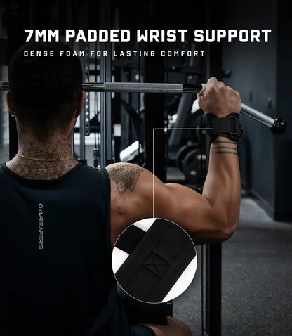 Pro Grip Lifting Straps with Neoprene Wrist Support for Heavy Pulls