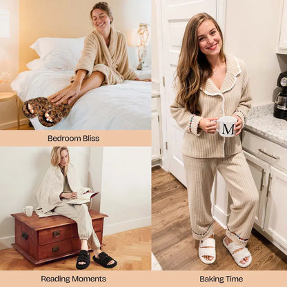Step into Cloud-Like Comfort with Ultra-Soft Fuzzy Double-Strap Slippers