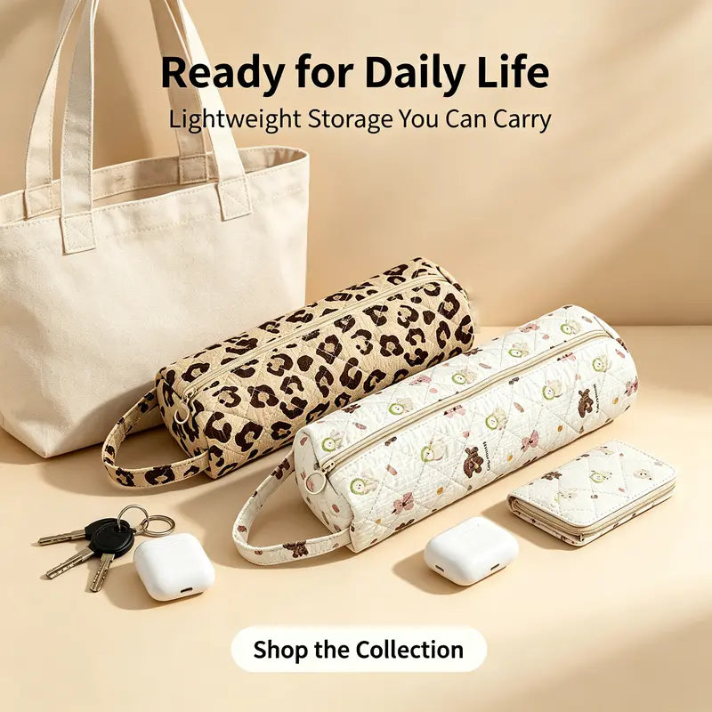Quilted Multi-Purpose Storage Bag - Portable Cosmetic & Toiletry Organizer | Buy 1 Get 1 Free