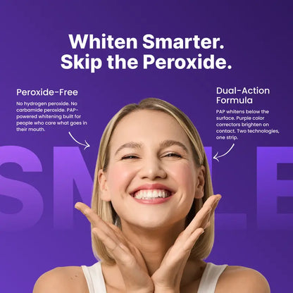 Purple Teeth Whitening Strips: Brighten Teeth & Remove Stains Safely