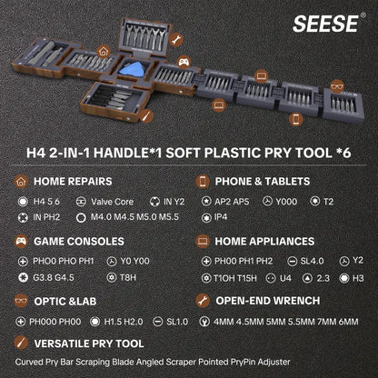 55-in-1 Magnetic Precision Screwdriver Toolkit for Electronics & Home Repair