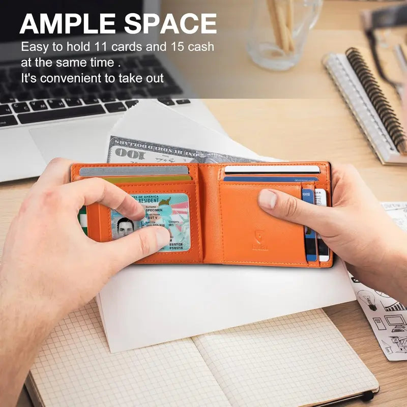 Ultra-Slim RFID Blocking Carbon Fiber Bifold Wallet