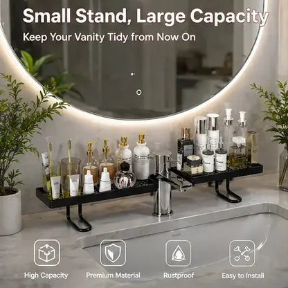 No-Drill Faucet Over-Sink Storage Rack - Instant Countertop Space Saver