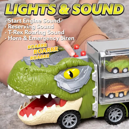 Ultimate Dinosaur Transport Truck Set with Launching Action & Storage Compartments