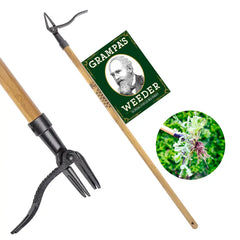Stand-Up Weed Puller with 45-inch Bamboo Handle