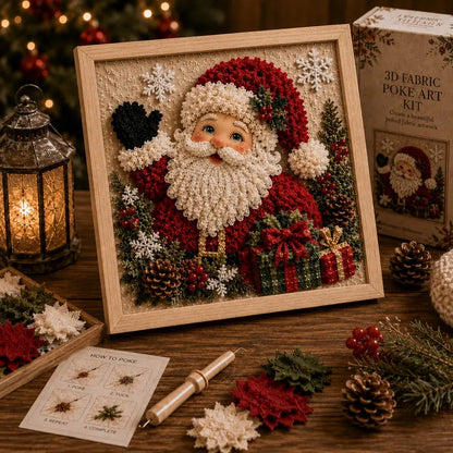 3D Christmas Fabric Poke Art DIY Kit