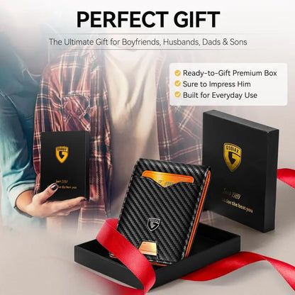 Ultra-Slim RFID Blocking Carbon Fiber Bifold Wallet