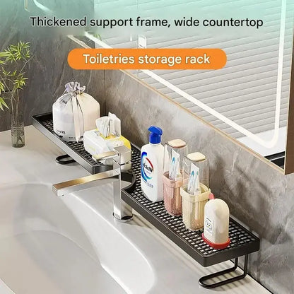No-Drill Faucet Over-Sink Storage Rack - Instant Countertop Space Saver