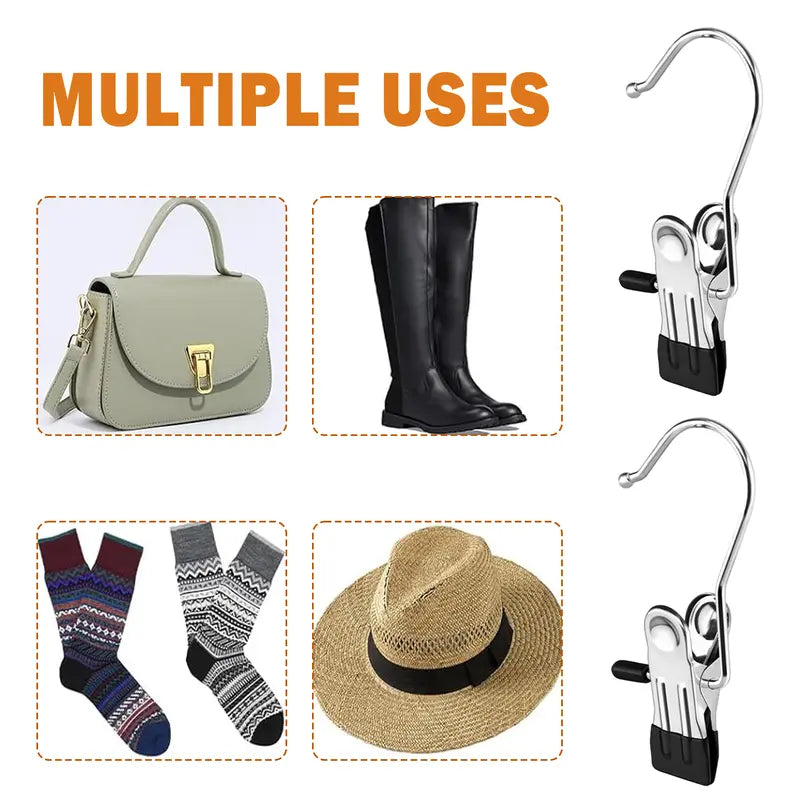 Hanging boot and clothing clip — original product photo