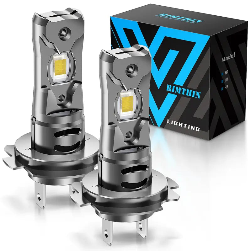 H7 LED headlight bulbs - one box of two