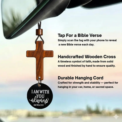 Daily Bible verse rearview mirror cross - original product image
