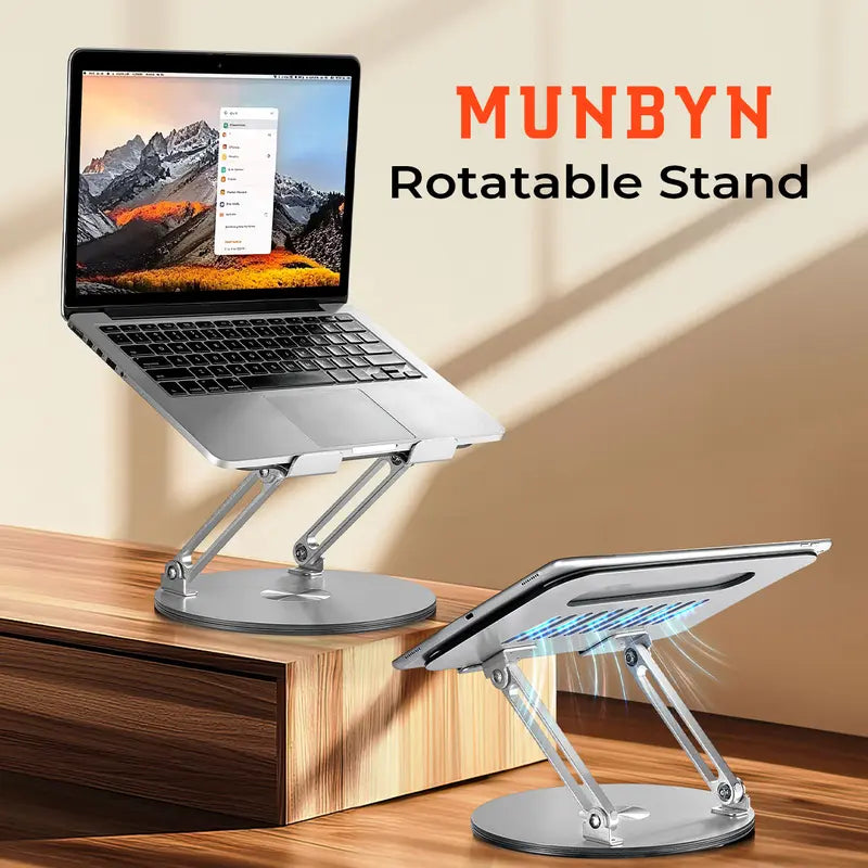 Grey rotating laptop stand original image original image 2