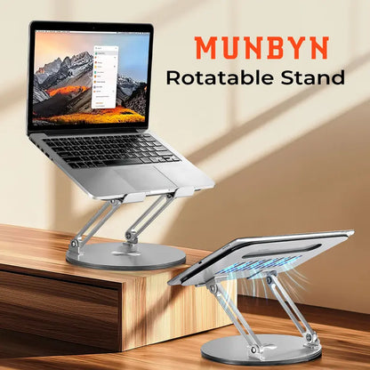 Grey rotating laptop stand original image original image 2