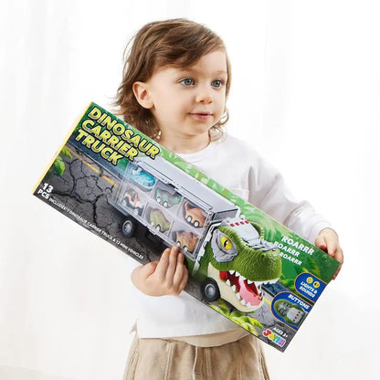 Ultimate Dinosaur Transport Truck Set with Launching Action & Storage Compartments
