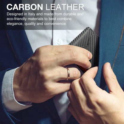 Ultra-Slim RFID Blocking Carbon Fiber Bifold Wallet