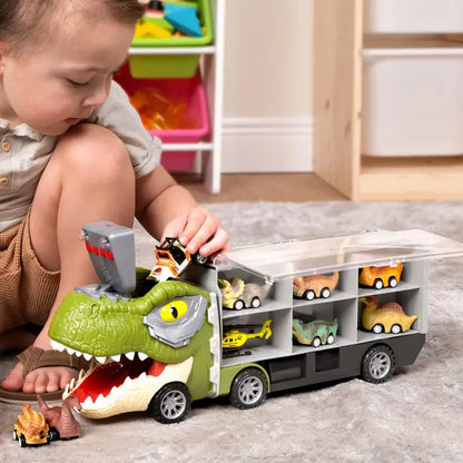 Ultimate Dinosaur Transport Truck Set with Launching Action & Storage Compartments