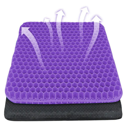 Ergonomic Honeycomb Gel Seat Cushion for Pain Relief & Pressure Release