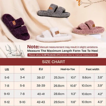 Step into Cloud-Like Comfort with Ultra-Soft Fuzzy Double-Strap Slippers