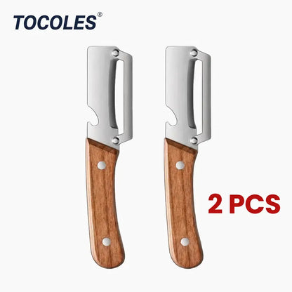 Ultra-Sharp Stainless Steel Peeler with Solid Ergonomic Wood Handle | Buy 2 Get 1 Free
