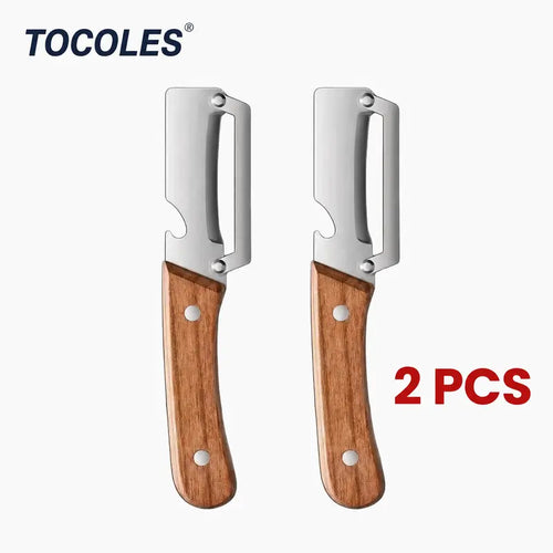 Ultra-Sharp Stainless Steel Peeler with Solid Ergonomic Wood Handle | Buy 2 Get 1 Free