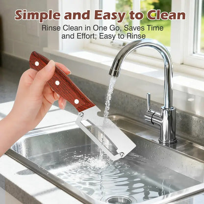 Ultra-Sharp Stainless Steel Peeler with Solid Ergonomic Wood Handle | Buy 2 Get 1 Free
